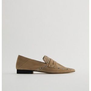 Zara Leather Loafers with Rivets